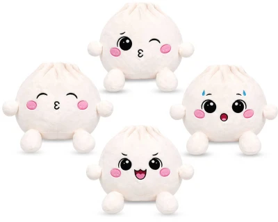 PLYŠ Knedlíček Maxi Kawaii Bao 60cm bílý 4 druhy PLYŠOVÉ HRAČKY