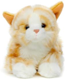 PLYŠ Kočka mourek 30cm na baterie Eco-Friendly Zvuk (plyšová hračka)