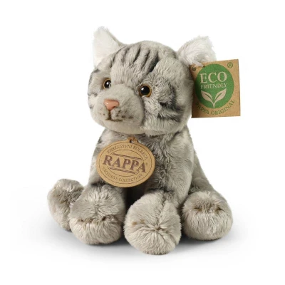 PLYŠ Kočka plyšová šedá sedící 14 cm ECO-FRIENDLY PLYŠ Kočka plyšová šedá sedící 14 cm ECO-FRIENDLY
