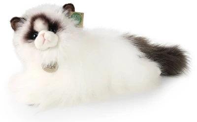 PLYŠ Kočka ragdoll 35cm ležící Eco-Friendly (plyšová hračka)