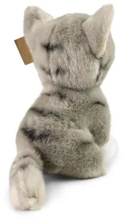 PLYŠ Kočka šedá 18cm sedící Eco-Friendly (plyšová hračka)