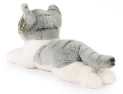 PLYŠ Kočka šedá ležící 20cm mourovaná Eco-Friendly (plyšová hračka)