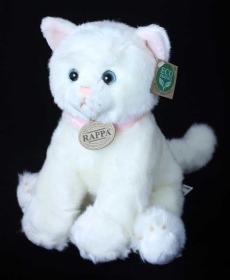 PLYŠ Kočka sedící 25cm bílá Eco-Friendly (plyšová hračka)