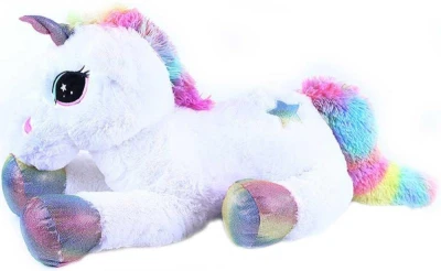 PLYŠ Koník jednorožec duhový Funkie 85cm (plyšová hračka)