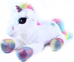 PLYŠ Koník jednorožec duhový Funkie 85cm (plyšová hračka)