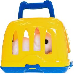 PLYŠ Králíček hopsající 17cm set s přepravkou na baterie Zvuk (plyšová hračka)