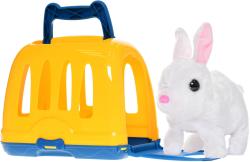 PLYŠ Králíček hopsající 17cm set s přepravkou na baterie Zvuk (plyšová hračka)