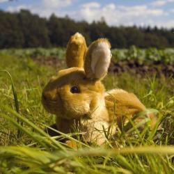 PLYŠ Králík 23cm hnědý ležící Eco-Friendly exkluzivní (plyšová hračka)