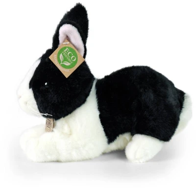PLYŠ Králík bíločerný 25cm Eco-Friendly (plyšová hračka)