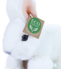 PLYŠ Králík bílý ležící 16cm (plyšová hračka)