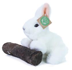 PLYŠ Králík bílý ležící 16cm (plyšová hračka)