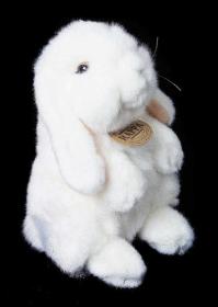 PLYŠ Králík bílý stojící 18cm (plyšová hračka)