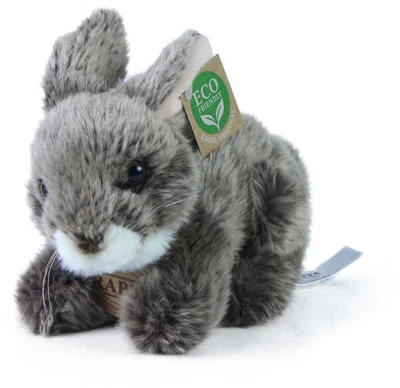 PLYŠ Králík tmavě šedý ležící 17cm Eco-Friendly (plyšová hračka)