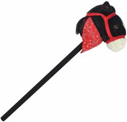PLYŠ Kůň černý na tyči 80cm koňská hlava na baterie v sáčku Zvuk PLYŠ Kůň černý na tyči 80cm koňská hlava na baterie v sáčku Zvuk