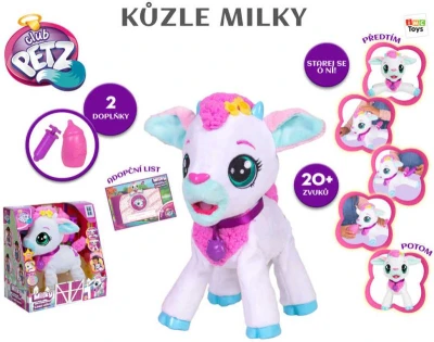 PLYŠ Kůzle Milky interaktivní zvířátko s doplňky na baterie Zvuk