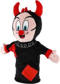 PLYŠ Maňásek na ruku baby čertík 30cm (plyšová hračka)