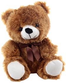 PLYŠ Medvěd hnědý 25cm s mašličkou (plyšová hračka)