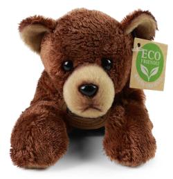 PLYŠ Medvěd hnědý ležící 18cm Eco-Friendly (plyšová hračka)