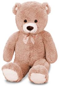 PLYŠ Medvěd světle hnědý 100cm s mašlí (plyšová hračka) PLYŠ Medvěd světle hnědý 100cm s mašlí (plyšová hračka)