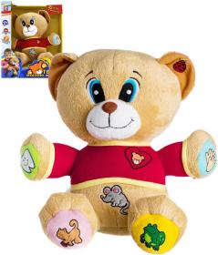 PLYŠ Medvěd Tedík 30cm CZ česky mluvící naučný na baterie říkanky Zvuk PLYŠ Medvěd Tedík 30cm CZ česky mluvící naučný na baterie říkanky Zvuk