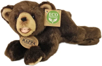 PLYŠ Medvěd tmavě hnědý 24cm ležící Eco-Friendly (plyšová hračka)