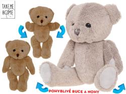 PLYŠ Medvídek 20cm pohyblivé končetiny 2 barvy (plyšová hračka)