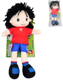 PLYŠ Panáček textilní Toník fotbalista hadrová panenka na baterie CZ Zvuk PLYŠ Panáček textilní Toník fotbalista hadrová panenka na baterie CZ Zvuk