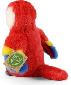 PLYŠ Papoušek červený Ara 16cm Eco-Friendly (plyšová hračka)