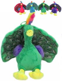 PLYŠ Páv 18cm 4 barvy (plyšová hračka)