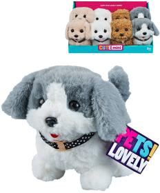 PLYŠ Pejsek 18cm chodí a štěká na baterie Zvuk 4 druhy PLYŠ Pejsek 18cm chodí a štěká na baterie Zvuk 4 druhy