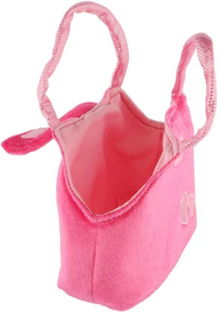 PLYŠ Pejsek 19cm v kabelce set růžová kabelka s pejskem
