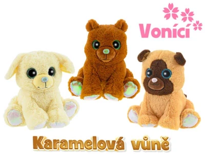 PLYŠ Pejsek baby sedící vonící 19-20cm 3 druhy (plyšová hračka)