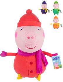 PLYŠ Peppa Pig 50cm v zimním oblečku 4 druhy (plyšová hračka) PLYŠ Peppa Pig 50cm v zimním oblečku 4 druhy (plyšová hračka)