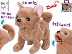 PLYŠ Pes 21cm chodící na baterie Zvuk (plyšová hračka)