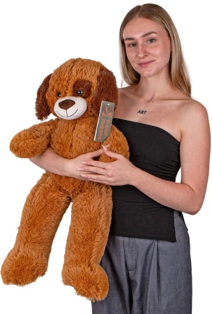 PLYŠ Pes 80cm tmavě hnědý Plush Friends (plyšová hračka)