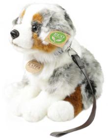 PLYŠ Pes Australský ovčák 27cm sedící vodítko Eco-Friendly (plyšová hračka) PLYŠ Pes Australský ovčák 27cm sedící vodítko Eco-Friendly (plyšová hračka)