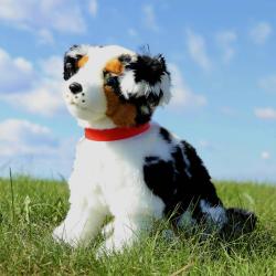 PLYŠ Pes australský ovčák 35cm sedící Eco-Friendly (plyšová hračka)