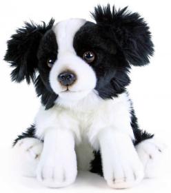 PLYŠ Pes Border Kolie sedící 28cm exkluzivní kolekce (plyšová hračka)