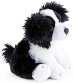 PLYŠ Pes Border Kolie sedící 28cm exkluzivní kolekce (plyšová hračka)