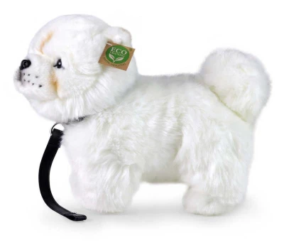 PLYŠ Pes Čau-čau 30cm na vodítku Eco-Friendly (plyšová hračka)