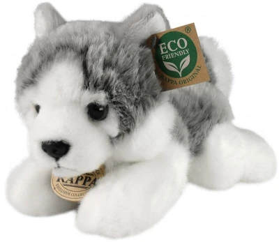 PLYŠ Pes husky 20cm ležící Eco-Friendly (plyšová hračka)