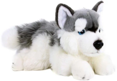 PLYŠ Pes husky 30cm ležící (plyšová hračka) PLYŠ Pes husky 30cm ležící (plyšová hračka)