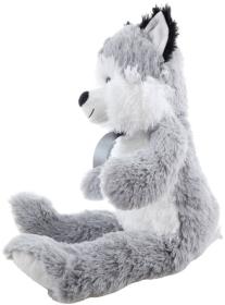 PLYŠ Pes Husky 55cm s mašlí (plyšová hračka)