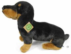 PLYŠ Pes jezevčík sedící s obojkem 30cm Eco-Friendly (plyšová hračka)