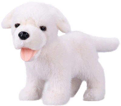 PLYŠ Pes labrador 23cm bílý stojící (plyšová hračka)