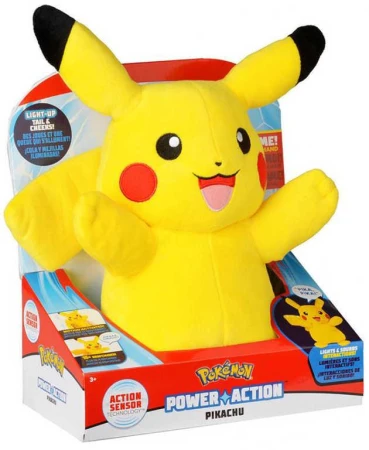 PLYŠ Pikachu interaktívny III Pokémon s funkciami na batérie Svetlo Zvuk