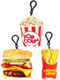 PLYŠ Přívěsek Fast Food 10cm s klipem klíčenka různé druhy (plyšová hračka)