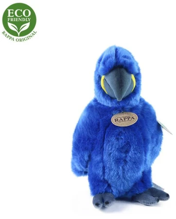 PLYŠ Ptáček papoušek Ara Hyacintový 23cm Eco-Friendly (plyšová hračka)