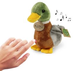 PLYŠ Pták Kachna 22cm na baterie Zvuk Eco-Friendly (plyšová hračka)