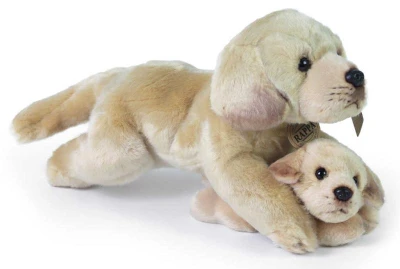 PLYŠ Set pes světlý labrador + mládě 25cm Eco-Friendly (plyšová hračka)